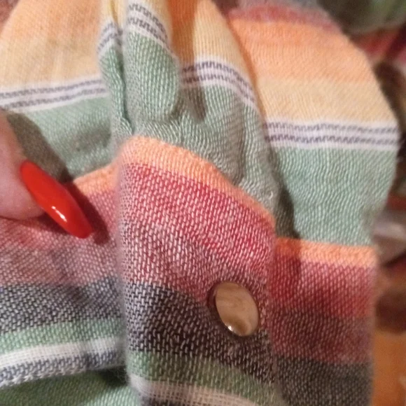 Tasha Polizzi Multicolor Striped Button Down Shirt - Picture 5 of 12